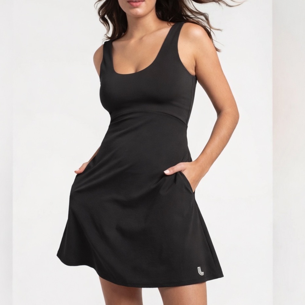Lole | XS | Black Sleeveless Sporty Dress with build in shorts